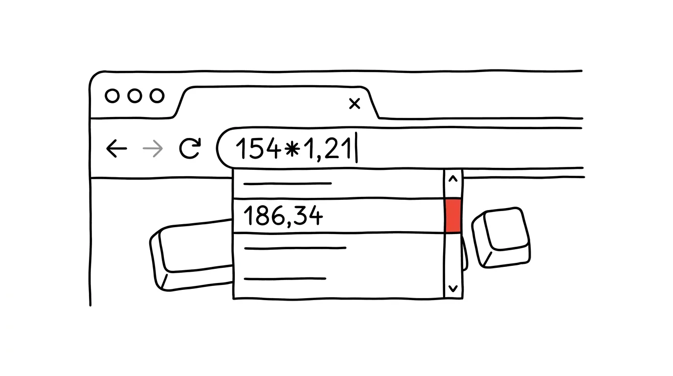 Illustration for: The Address Bar Is Also a Calculator