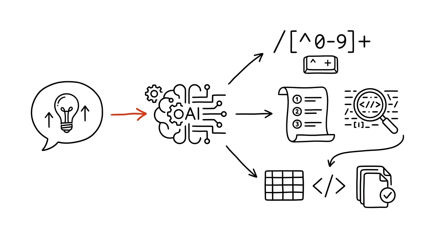 Illustration for: Regex Without the Learning Curve: AI Writes It, Explains It, Tests It