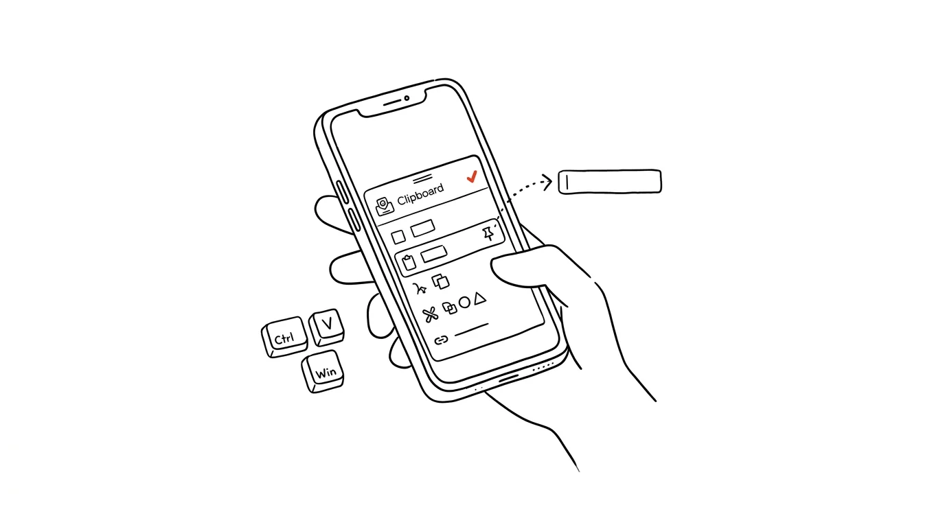 Illustration for: Gboard Has a Clipboard History — Win+V in Your Pocket