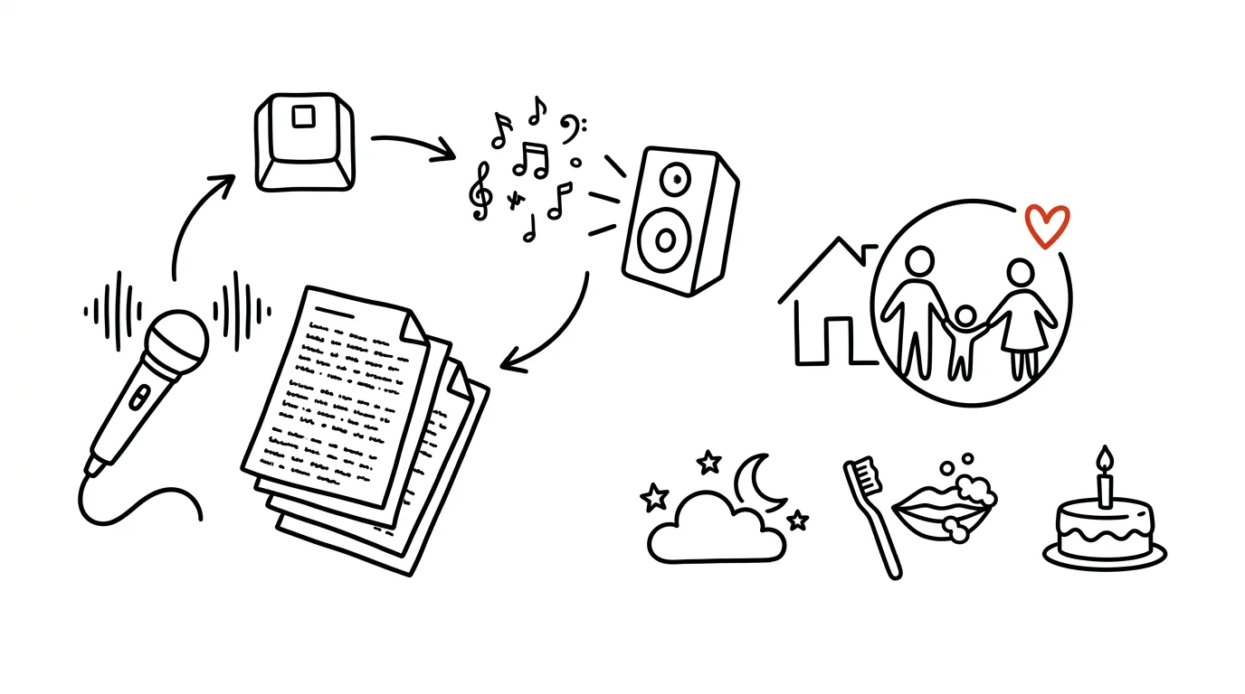 Illustration for: A Song With Your Child's Name In It: A Family Anthem and Birthday Song from AI