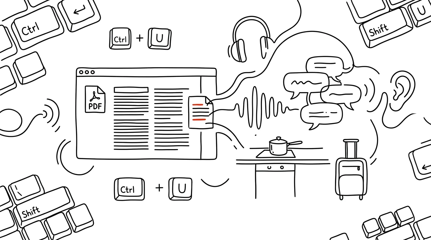 Illustration for: Edge Will Read an Article — or a PDF — Out Loud: Ctrl+Shift+U