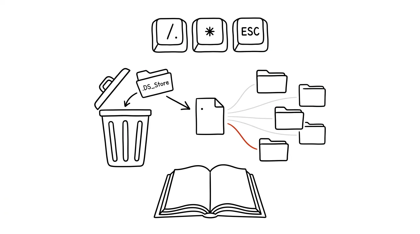 Illustration for: A Global .gitignore: Solve .DS_Store Once and For All