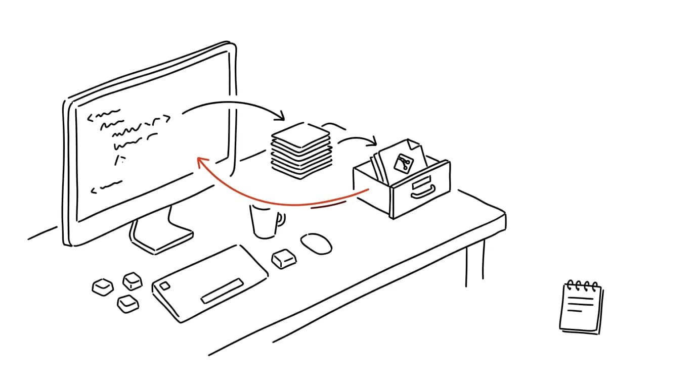Illustration for: git stash: Set Work Aside for Later