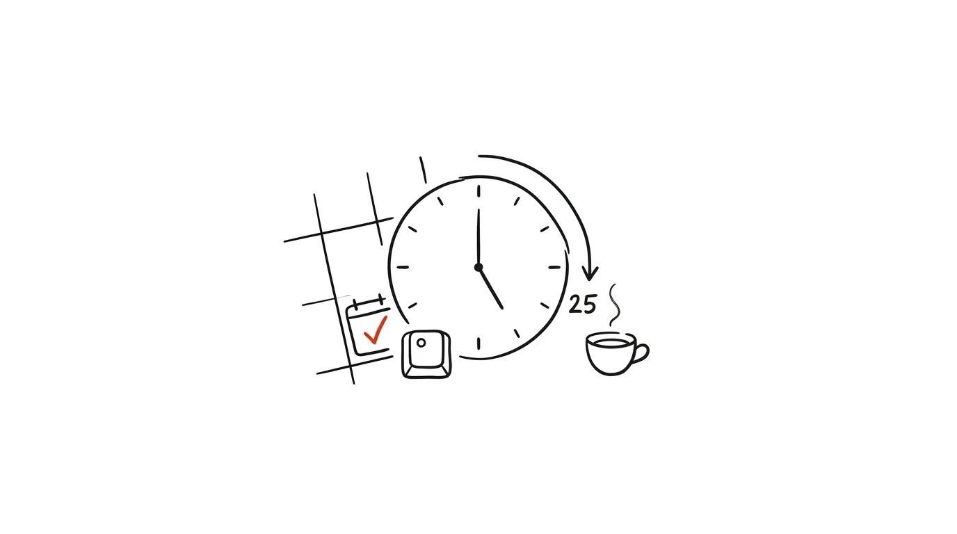Illustration for: Speedy meetings: 25 minutes instead of 30, a break as a bonus