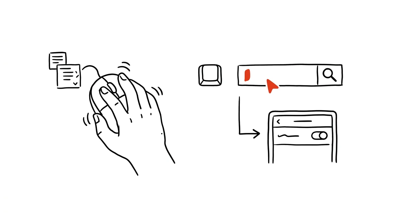 Illustration for: Stop clicking through menus: Settings has a search bar