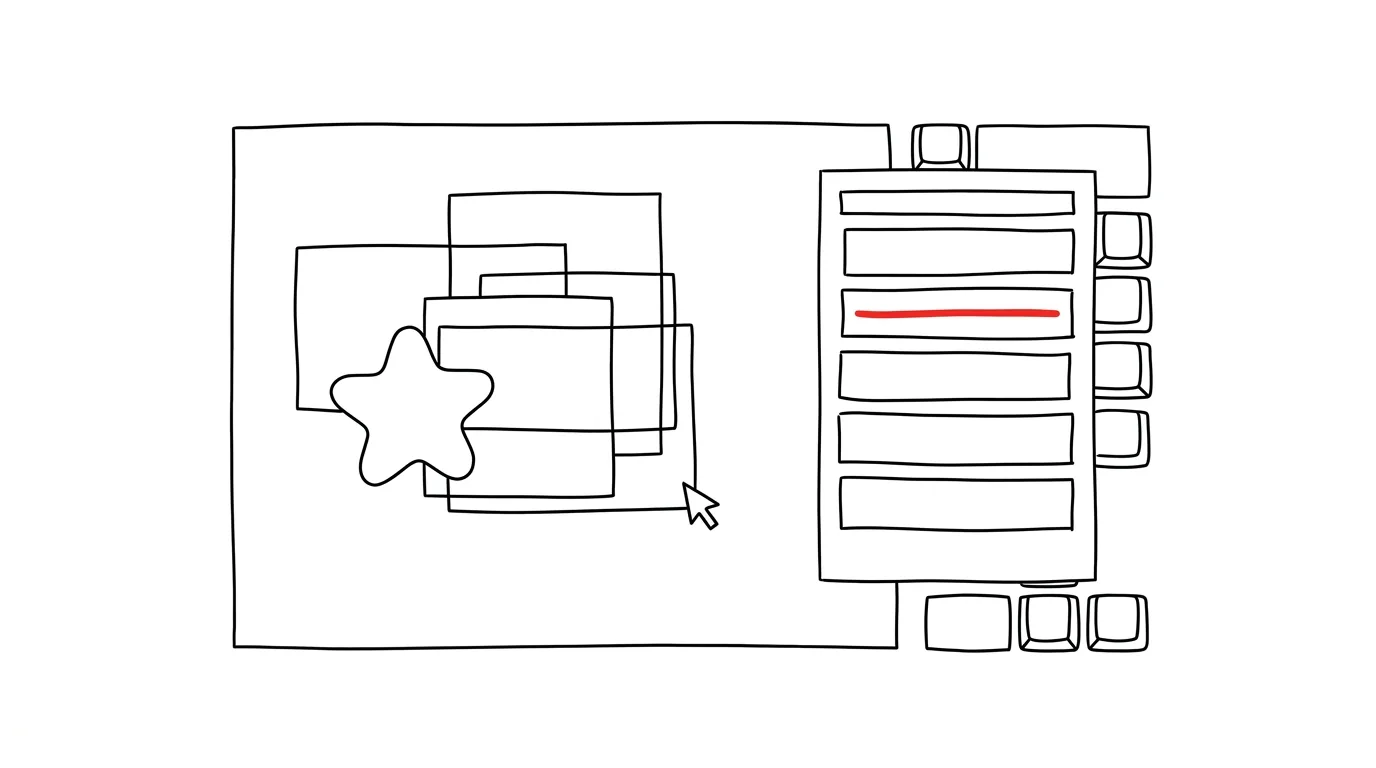 Illustration for: The Selection Pane: click an object hidden under everything else