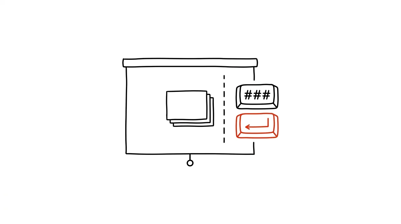 Illustration for: Jump to any slide while presenting: type the number, hit Enter