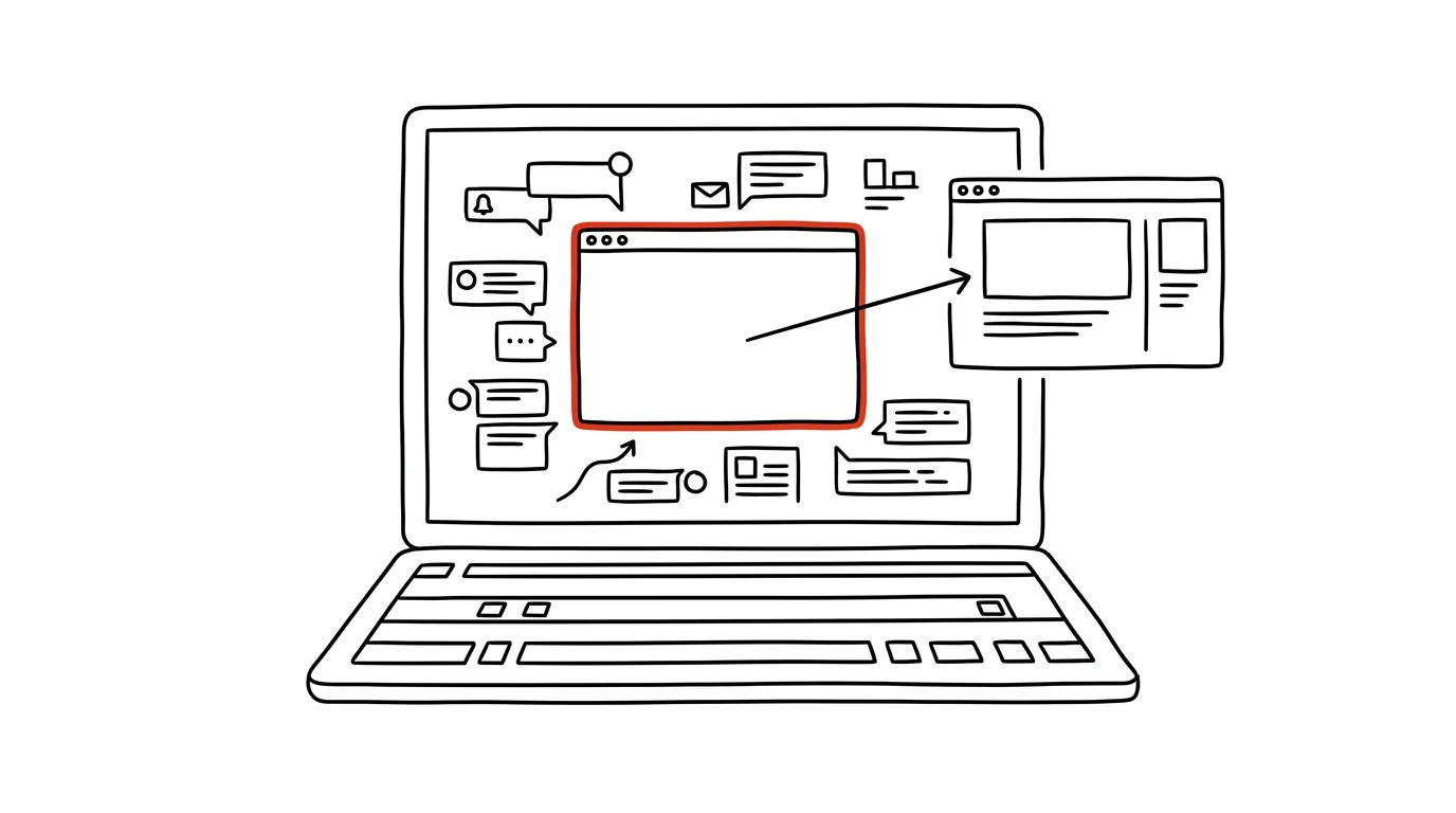 Illustration for: Share a window, not the whole screen
