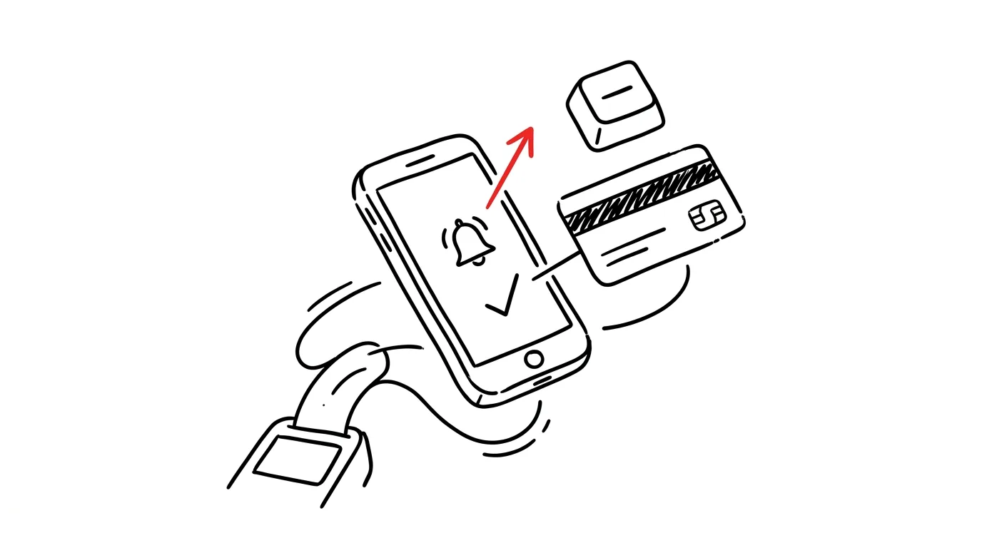 Illustration for: Turn on a notification for every card payment