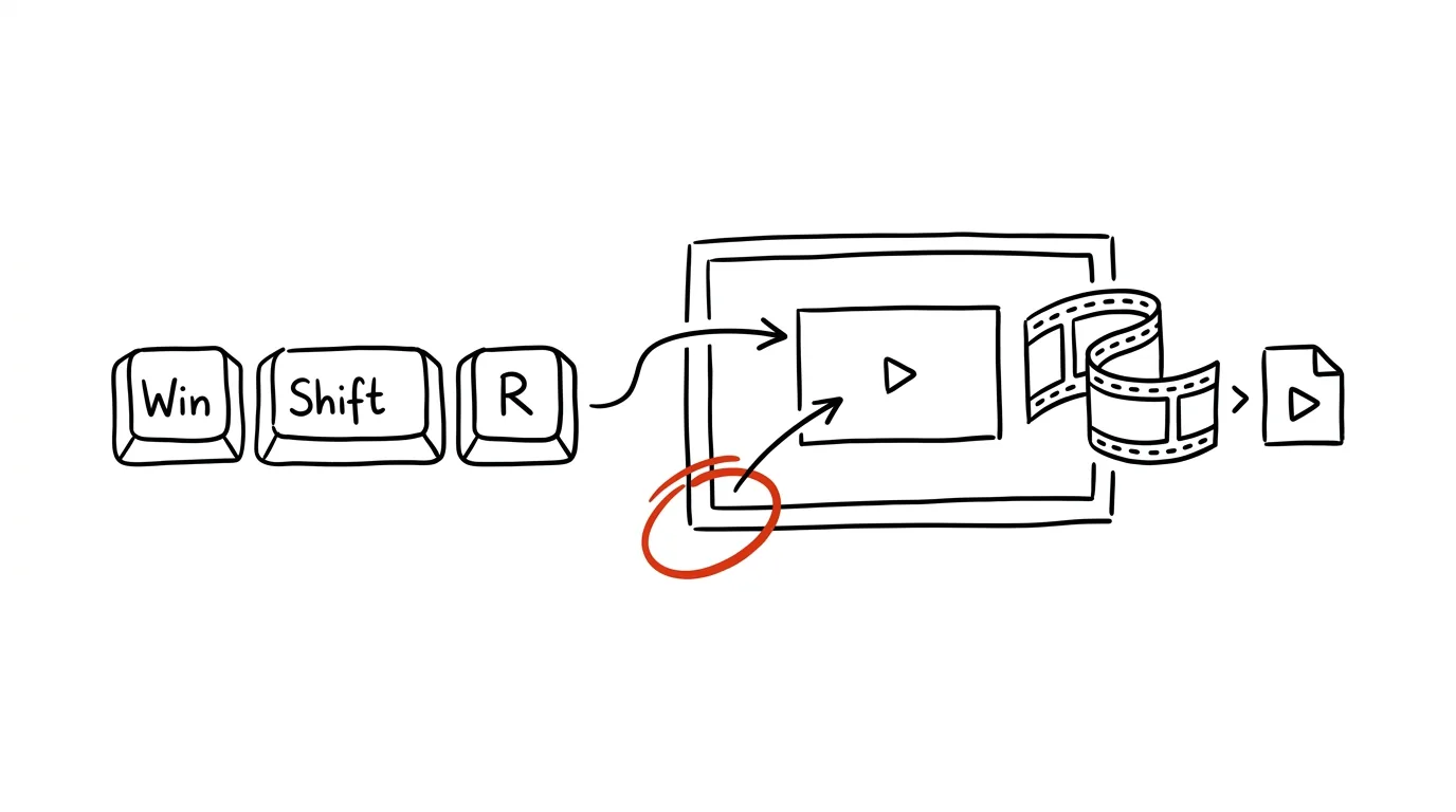 Illustration for: Win+Shift+R: screen recording with nothing to install