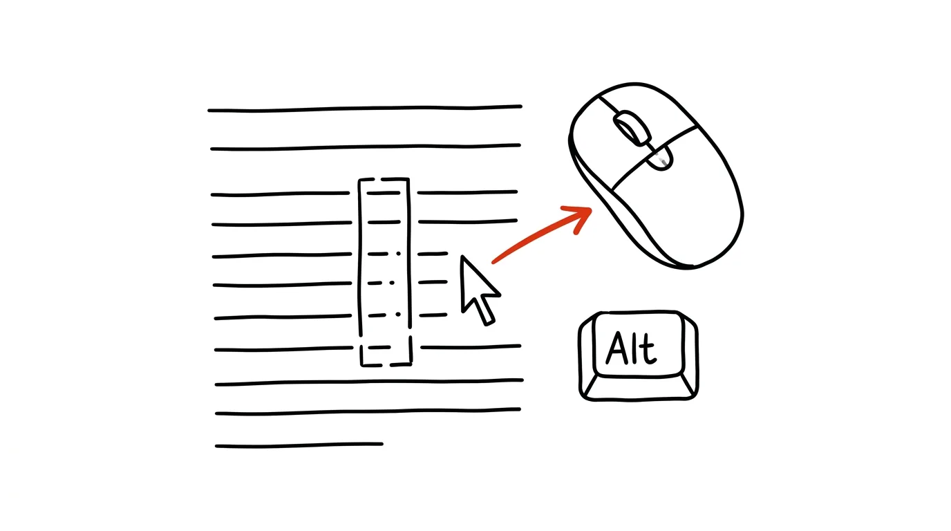 Illustration for: Alt+drag in Word: a vertical text selection